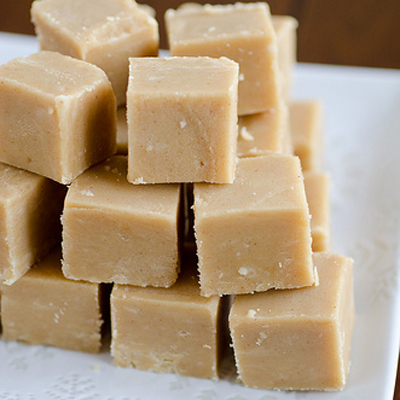 Peanut Butter Fudge - only four ingredients, two dishes, and your microwave.