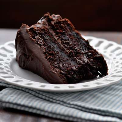 Possibly the easiest chocolate cake ever - moist, rich, and deeply chocolaty...