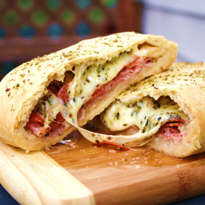 Stromboli - a very tasty addition to your Super Bowl spread!