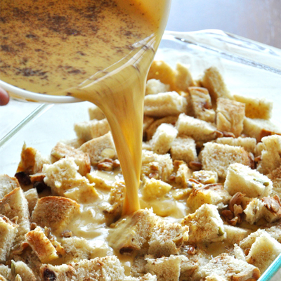 Pumpkin French Toast Bake - the perfect healthy fall breakfast.