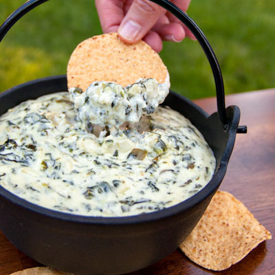 This Spinach and Artichoke Dip is too easy. Jalapenos bring some nice heat to it. Warning: Highly Addictive.