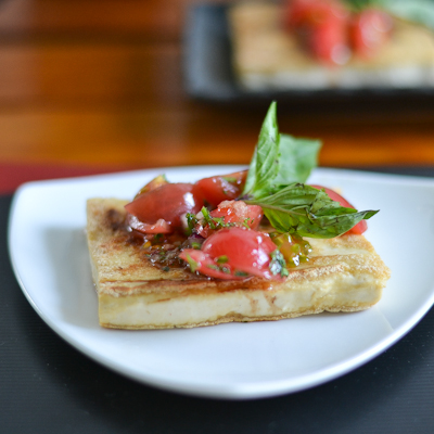 Healthy vegetarian dish consisting of tofu topped with fresh salsa... Ready in 30 minutes!