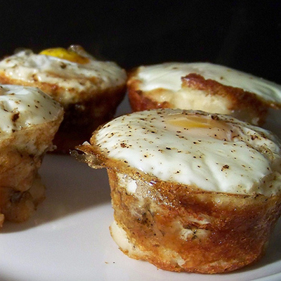 Mashed potato egg 'boats'.