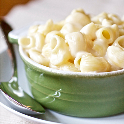 All you need is a spoon for Panera Bread's stove top mac and cheese original recipe.