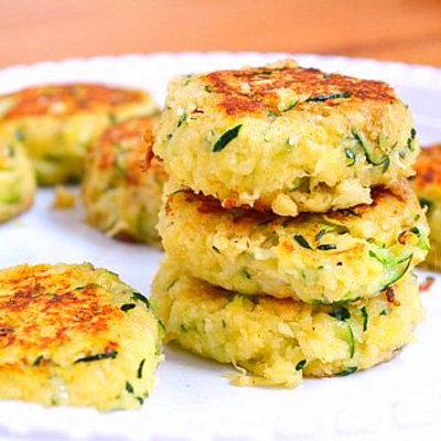 Healthy and delicious zucchini cakes.
