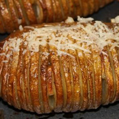 Hasselback Potatoes, an easy and unusual twist on your basic baked potatoes.