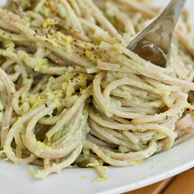 This 15 Minute Creamy Avocado Pasta will wow your Valentine. You'd never guess it's vegan!