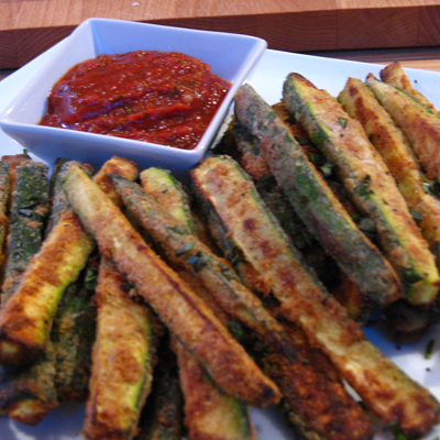 How can something so healthy taste so good? Zucchini fries gone wild!