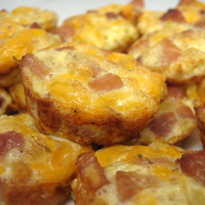 Mini Ham and Cheese Frittatas - a healthy snack packed with flavor.