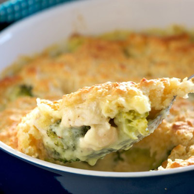 A quick & cheesy Chicken Pot Pie recipe that uses no canned or pre-packaged ingredients. Ready from start to finish in 40 minutes or less.