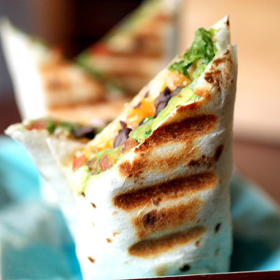 Vegetarian burrito - Black bean and guacamole!
