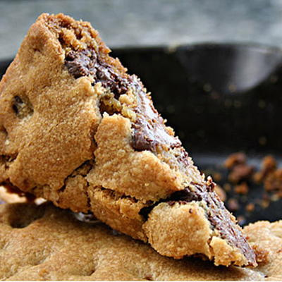 Snow-Day Skillet Cookie. Perfect with a big glass of milk or a serious scoop of ice cream.