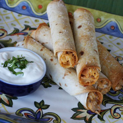 One of my spur of the moment creations that a writer for the Chicago-Sun Times called "One of the best taquitos I've ever had".