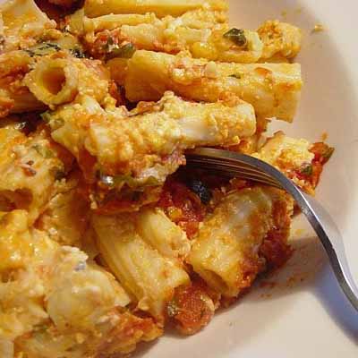 The best baked ziti ever! Courtesy of the good people at Cook's Illustrated.