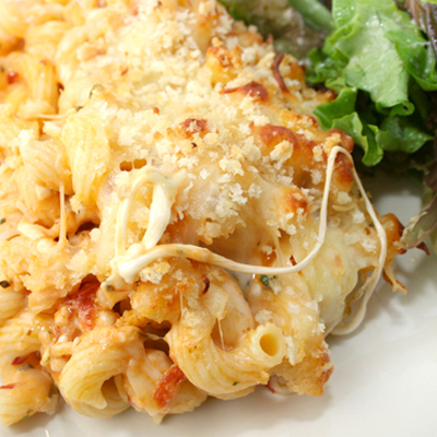 Penne with 5 cheeses - it is like adult's macaroni and cheese.