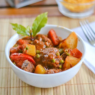 Beef Kaldereta (Filipino Style Braised Beef with Liver Sauce)