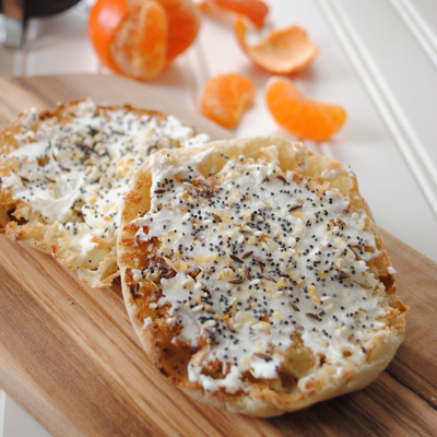 The Everything English Muffin: tastes exactly like an everything bagel, with just 1/3 of the calories!