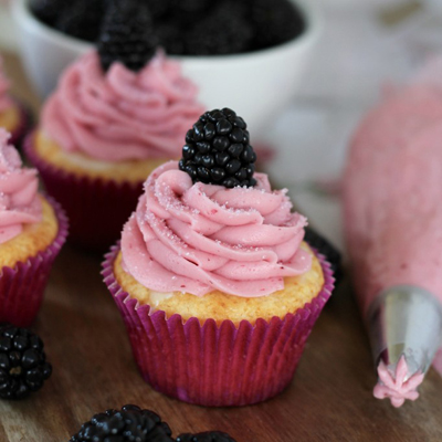 Blackberry Lemonade Cupcakes - Your Cup of Cake