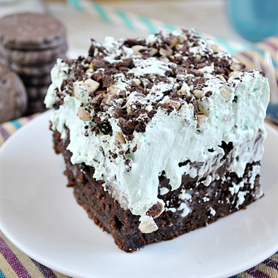 Better Than Thin Mints... Grasshopper Poke Cake