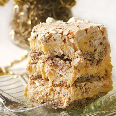 Egyptian Torte - delicious caramel and hazelnuts cake.