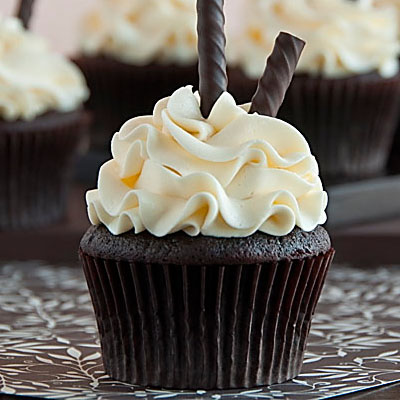 Dark Chocolate Peppermint Cupcakes