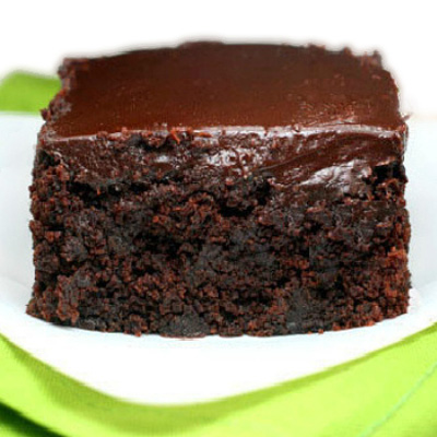 The moistest, fudgiest triple chocolate, yogurt zucchini cake you will ever have! The chocolate ganache seeps into the cracks!
