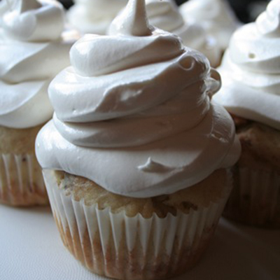 Marshmallow frosting: 4 large egg whites, 1 Cup ordinary sugar (white or brown), 1 pinch of salt, 1 tsp vanilla. On chocolate would be to die for!