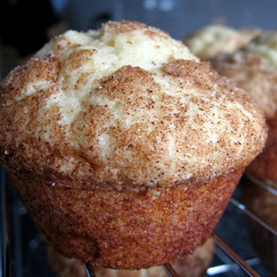 Snickerdoodle Muffins - the muffins were incredibly moist and a great sour cream muffin texture.