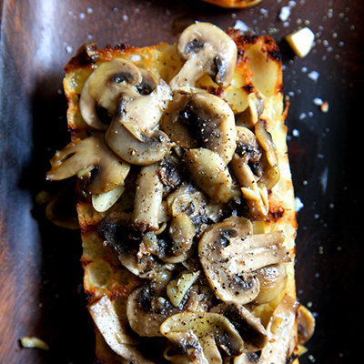 Simple Garlic Mushroom Bruschetta