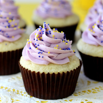Blueberry Lemon Curd Cupcakes