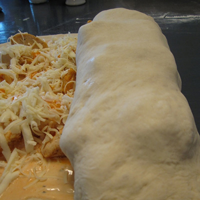 Buffalo Chicken Garbage Bread