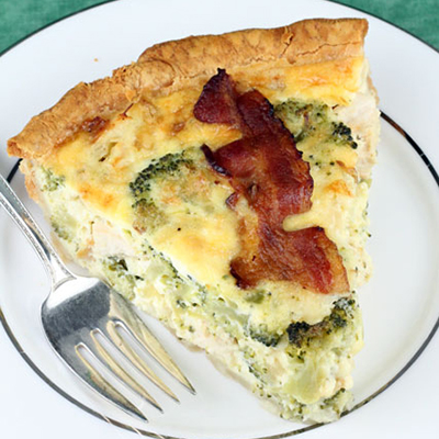 Chicken Broccoli Cheddar Quiche