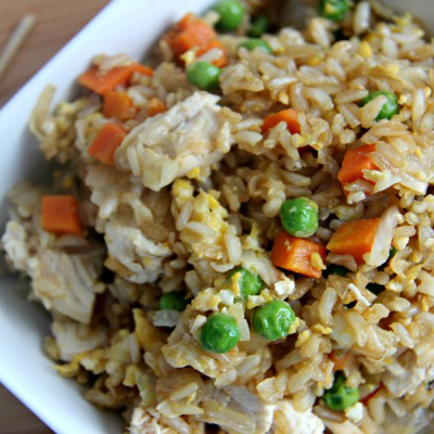 BETTER THAN TAKE-OUT CHICKEN FRIED RICE ~ This chicken fried rice recipe is better than take-out! Its quick and easy to make. Eat it as a side dish or as the main meal! Its incredibly tasty and satisfying.