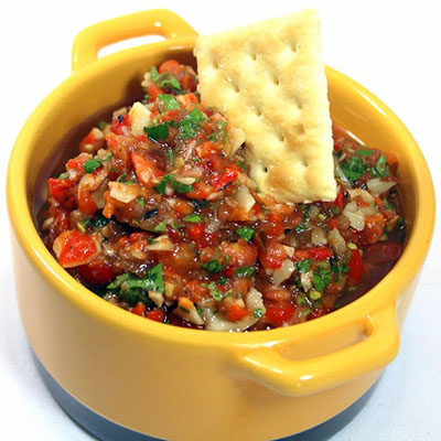 SWEET ROASTED GARLIC Tomato Salsa - With just a little time and effort you can replace the bottles of store bought sub-par ketchups, mustards and relishes with a few specialty sides and condiments...