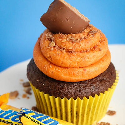 Butterfinger Cupcakes