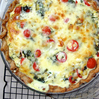 Tomato and Fresh Corn Quiche