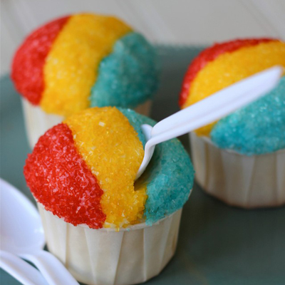 Snow Cone Cupcakes