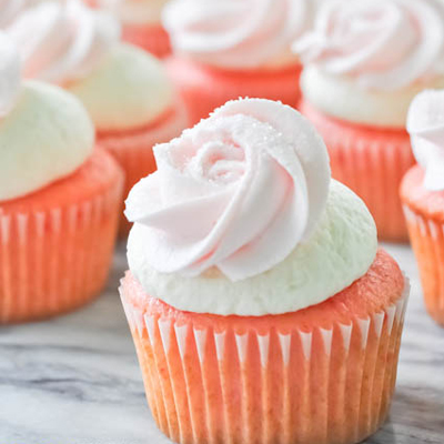 Strawberry Cupcakes with Ice Cream Buttercream
