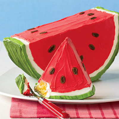 Watermelon Shaped Cake