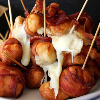 Recipe for Cheesy Bacon BombsSo I was sitting around one day, just thinking about how nice it would be to pop a hot, gooey, cheesy, bacon wrapped little dough puff into my mouth, yep, that’s what I was doing… sadly it’s true, LOL!