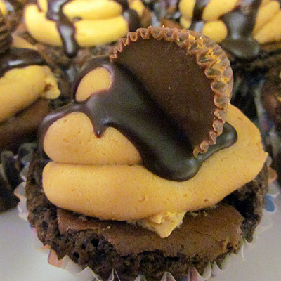 Peanut Butter Brownie Buckeye Cupcakes Recipe