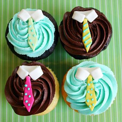 Tie Cupcakes for Father's Day