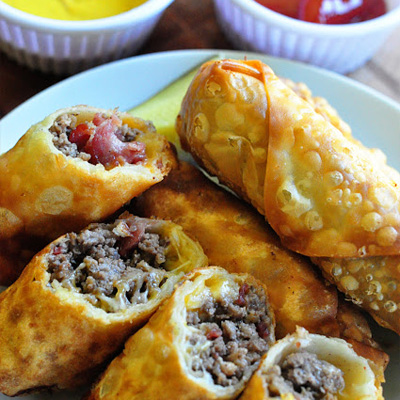 Bacon Cheeseburger Eggrolls Recipe