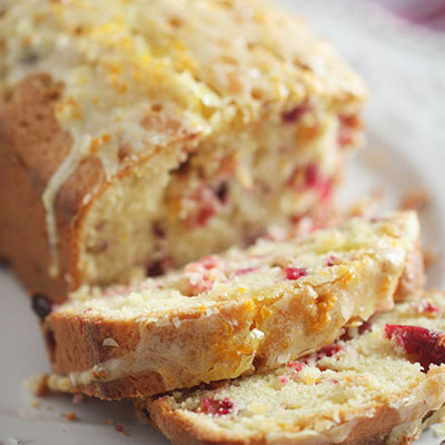 Cranberry Orange Cream Cheese Pound Cake