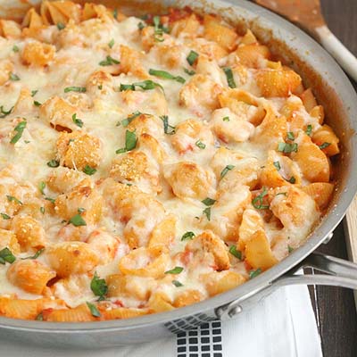 Chicken Parmesan Baked Pasta