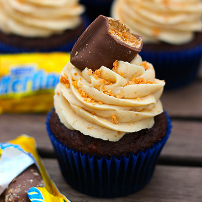 Butterfinger Cupcakes