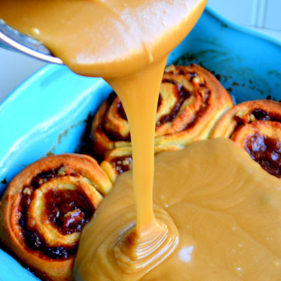 Overnight Caramel Pecan Cinnamon Rolls Make the night before, bake in the morning! The caramel icing is AMAZING!