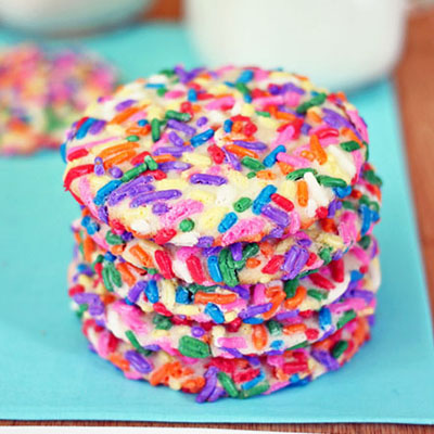 Rainbow Sprinkle Cream Cheese Cookies