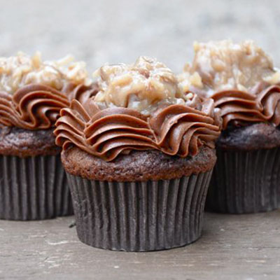 German Chocolate Cupcakes