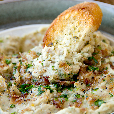 Creamy White Bean and Bacon Dip